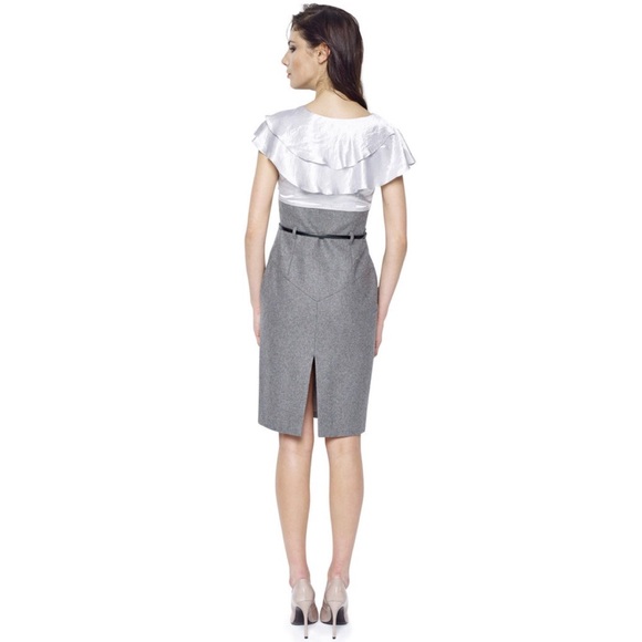 🇨🇦 Maia Wool Dress with Belt, Size 8 - Picture 2 of 4